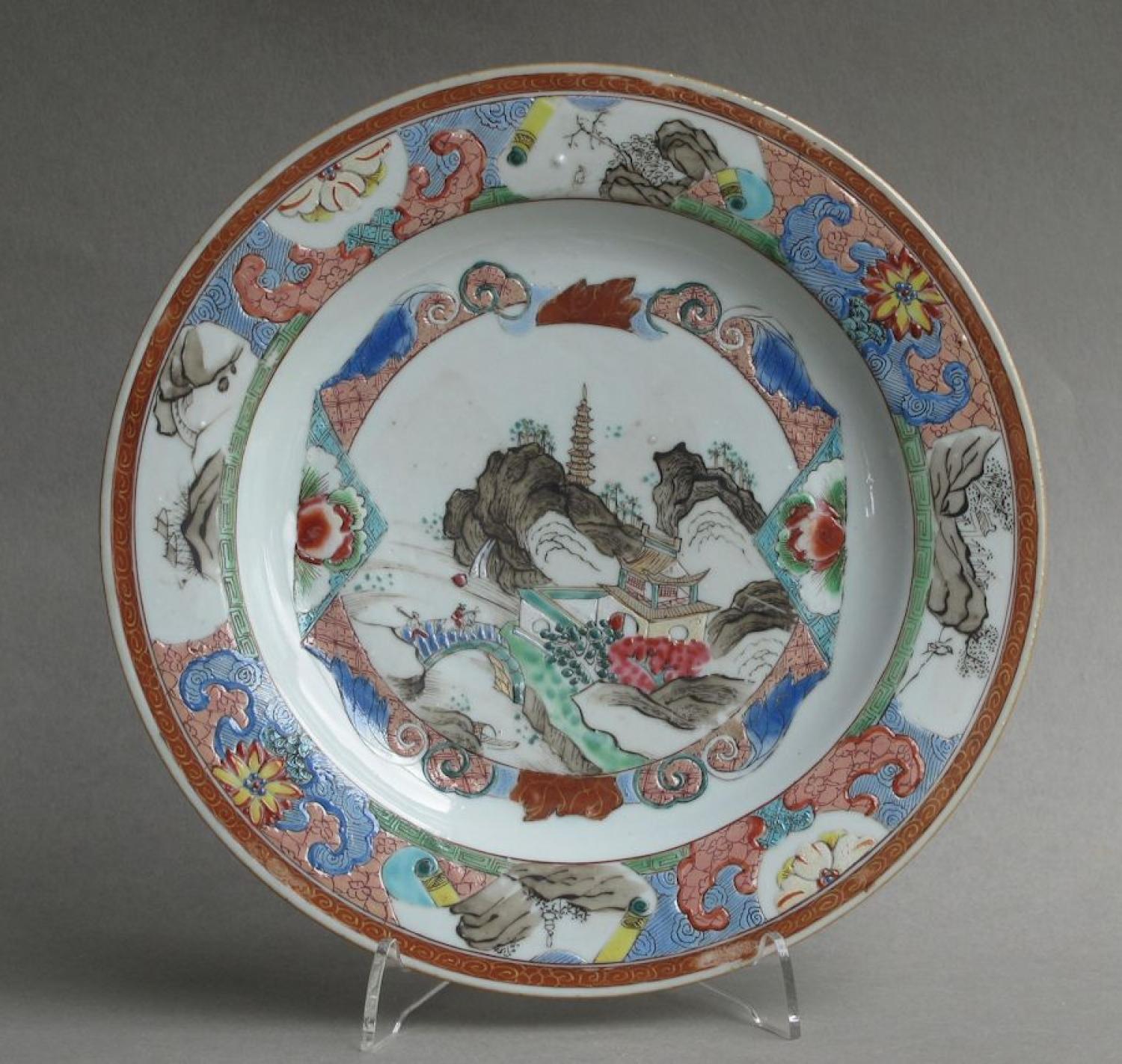 Chinese famille rose plate c 1740-50