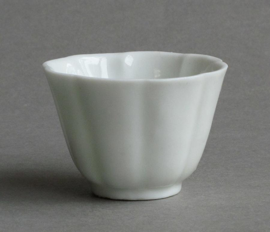 Blanc de Chine fluted cup, Kangxi