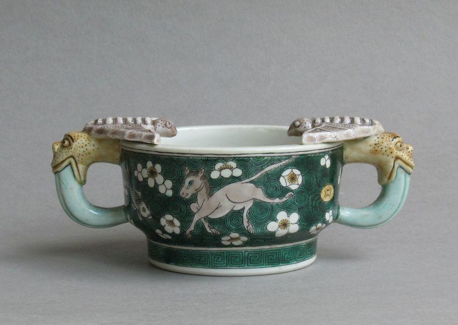 Chinese biscuit-decorated susancai cup
