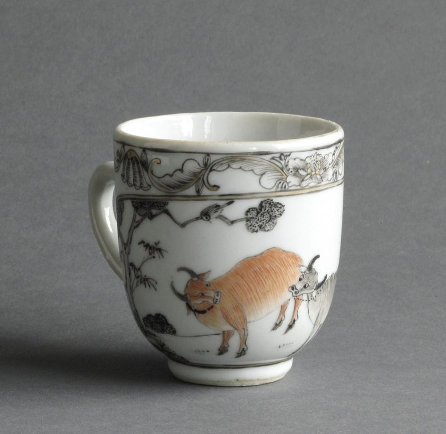Good Chinese grisaille coffee cup Qianlong