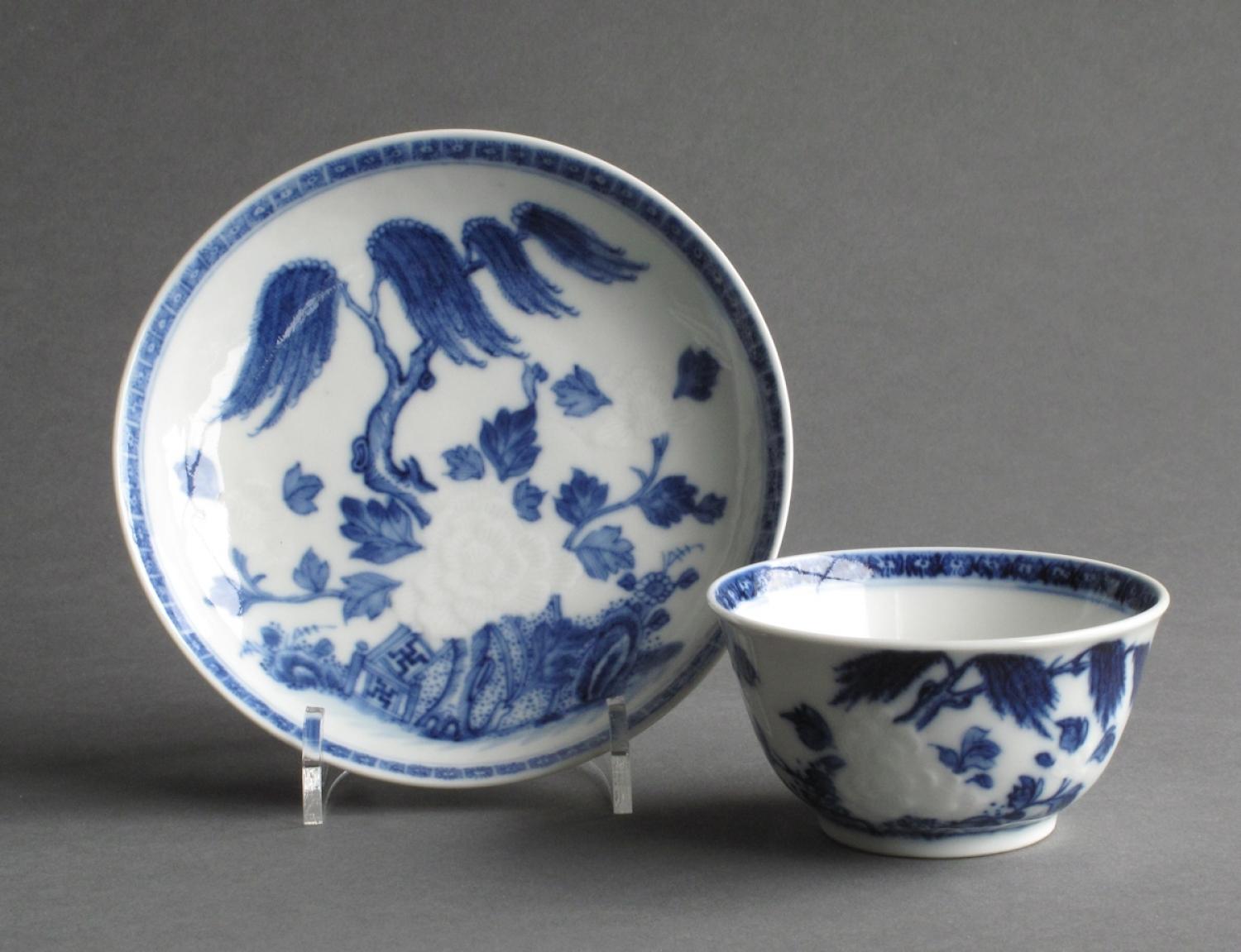 Chinese soft paste teabowl & saucer Qianlong
