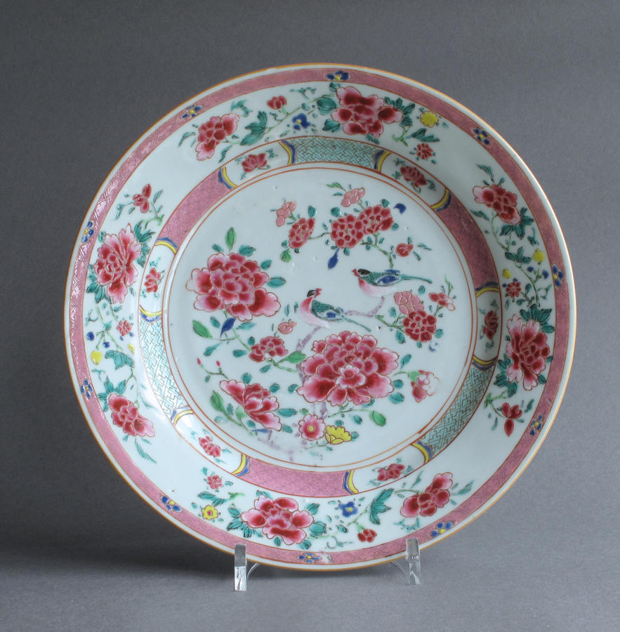Chinese export famille rose plate, Qianlong