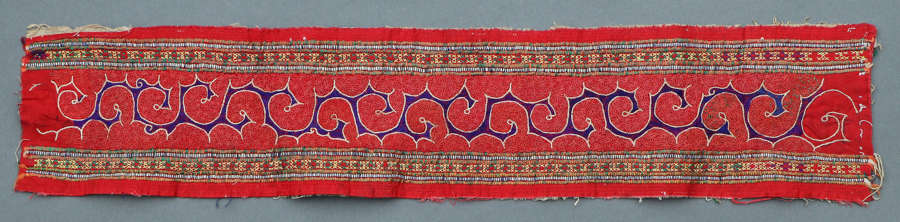 A Miao minority Chinese intricately hand embroidered panel