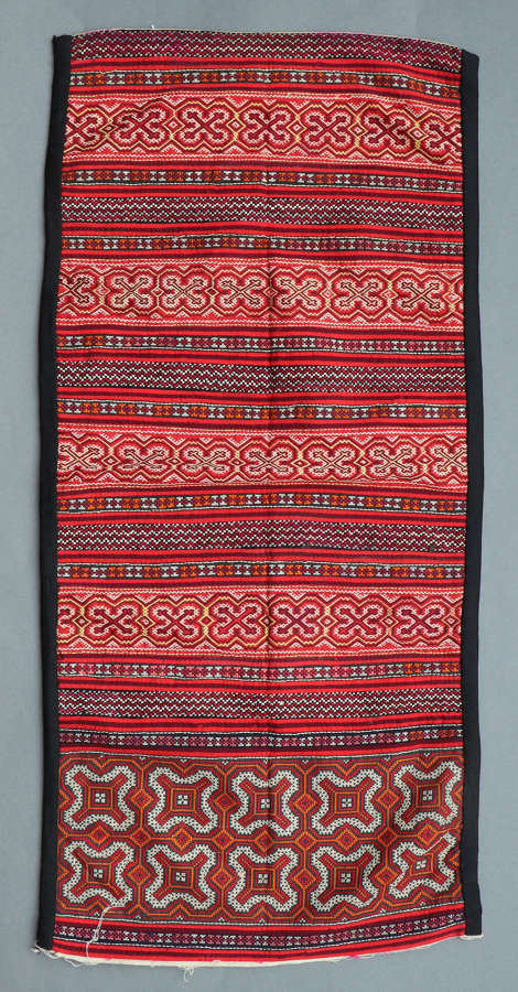 A Miao minority hand embroidered panel from Southern China