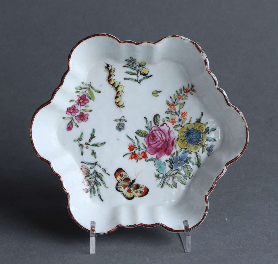 A Chinese export London-decorated teapot stand, Qianlong