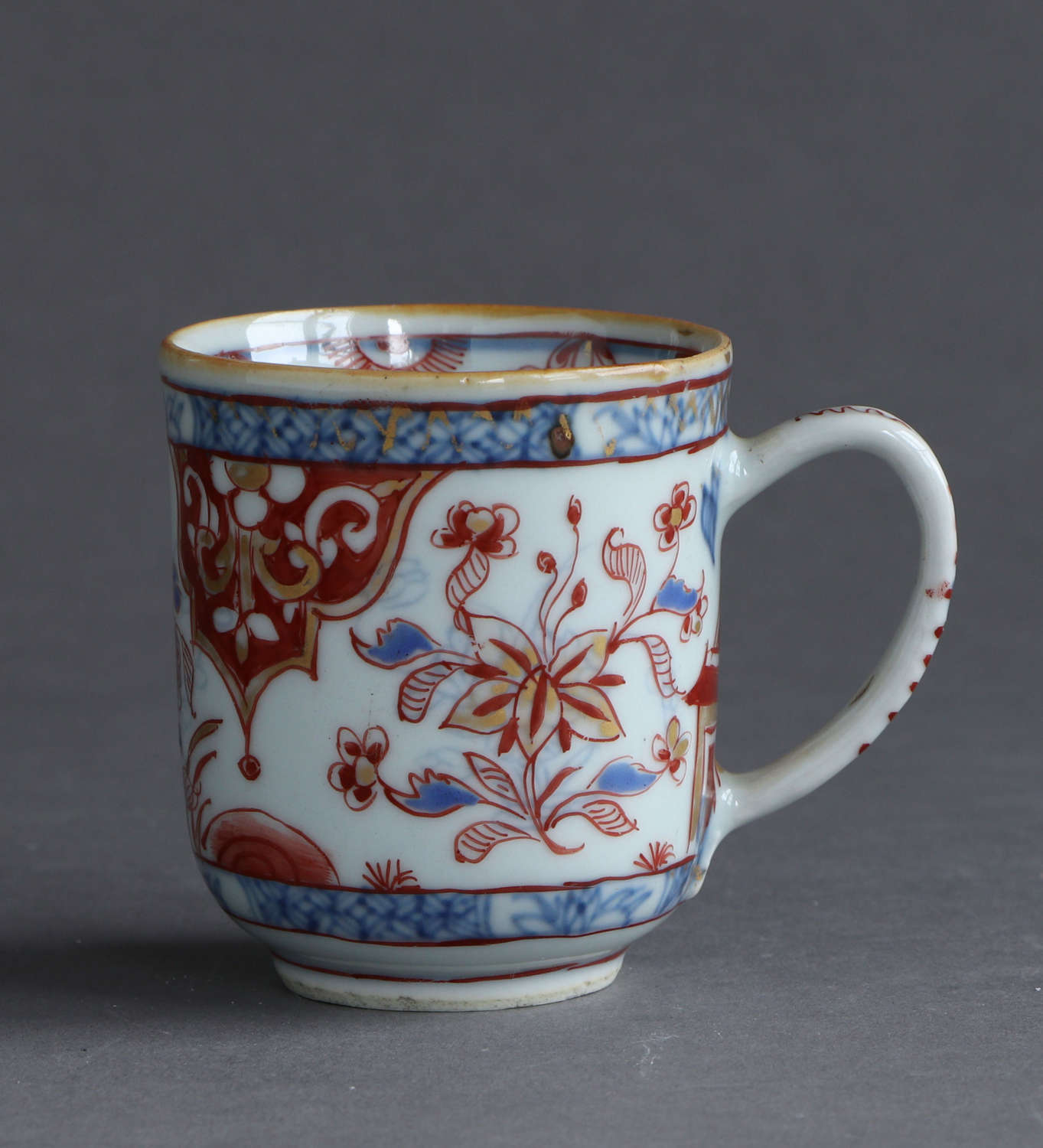 A European-decorated Chinese export coffee cup, Yongzheng or Qianlong