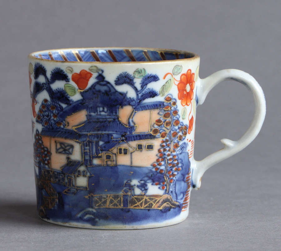 An English-decorated Chinese export coffee can c1800